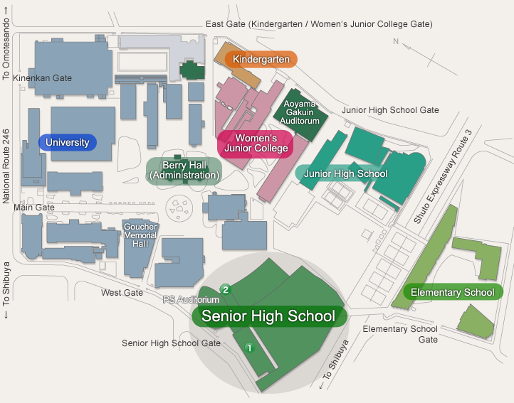 Aoyama Campus Map